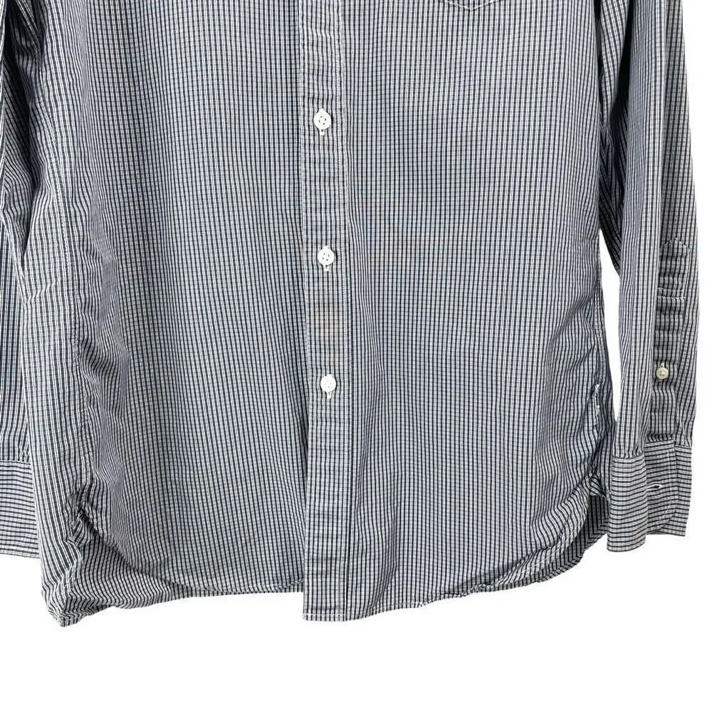 J. Crew‎ micro plaid 80’s 2-ply cotton Thompson Shirtings shirt Size M